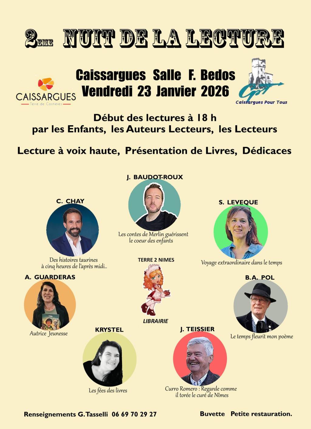 2ème Nuit de la Lecture à Caissargues ? Présente&nbsp;!